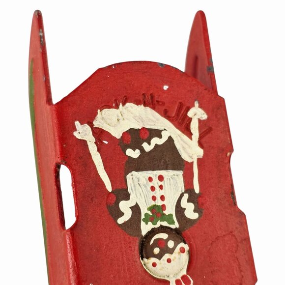 JACKSON N JILL Red Sleigh Decor Christmas Decoration Metal 8" X 2" X 1.5" - Picture 5 of 5